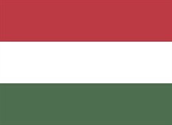 [ai] Horizontal three-stripe flag of Hungary, featuring red at the top, white in the middle, and green at the bottom.